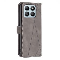 Lacné Kryty | Knižkové puzdro Rhombus sivé – Honor X8b | Lacné Kryty