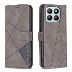 Lacné Kryty | Knižkové puzdro Rhombus sivé – Honor X8b | Lacné Kryty