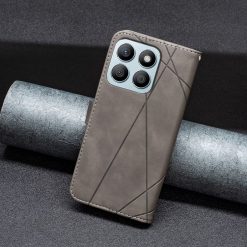 Lacné Kryty | Knižkové puzdro Rhombus sivé – Honor X8b | Lacné Kryty