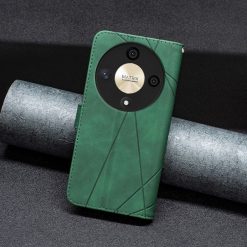Lacné Kryty | Knižkové puzdro Rhombus zelené – Honor Magic 6 Lite 5G | Lacné Kryty