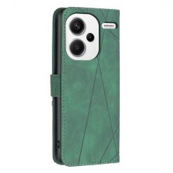 Lacné Kryty | Knižkové puzdro Rhombus zelené – Xiaomi Redmi Note 13 Pro+ 5G | Lacné Kryty