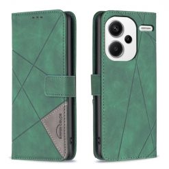 Lacné Kryty | Knižkové puzdro Rhombus zelené – Xiaomi Redmi Note 13 Pro+ 5G | Lacné Kryty
