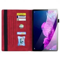 Lacné Kryty | Knižkové puzdro Slot case červené – Lenovo Tab M10 5G | Lacné Kryty