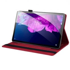 Lacné Kryty | Knižkové puzdro Slot case červené – Lenovo Tab M10 5G | Lacné Kryty