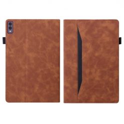 Lacné Kryty | Knižkové puzdro Slot case hnedé – Lenovo Tab M10 5G | Lacné Kryty
