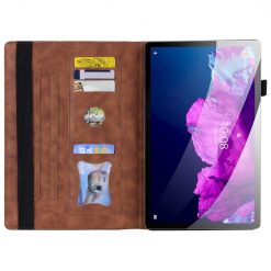 Lacné Kryty | Knižkové puzdro Slot case hnedé – Lenovo Tab M10 5G | Lacné Kryty
