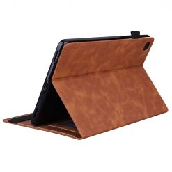 Lacné Kryty | Knižkové puzdro Slot case hnedé – Lenovo Tab M11 | Lacné Kryty