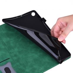 Lacné Kryty | Knižkové puzdro Slot case zelené – Lenovo Tab M11 | Lacné Kryty