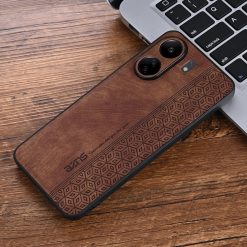 Lacné Kryty | Kryt AZNS Embossed Skin case hnedý – Xiaomi Redmi 13C / Xiaomi Poco C65 | Lacné Kryty