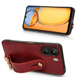 Lacné Kryty | Kryt Wristband Case červený – Xiaomi Redmi 13C / Xiaomi Poco C65 | Lacné Kryty