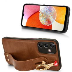 Lacné Kryty | Kryt Wristband Case hnedý – Samsung Galaxy A15 4G/5G | Lacné Kryty