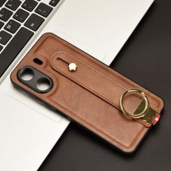 Lacné Kryty | Kryt Wristband Case hnedý – Xiaomi Redmi 13C / Xiaomi Poco C65 | Lacné Kryty