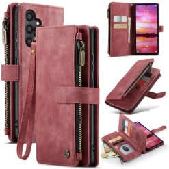 Multifunkčné peňaženkové puzdro CaseMe červené – Samsung Galaxy S24 | Lacné Kryty Lacné Kryty | Multifunkčné peňaženkové puzdro CaseMe červené – Samsung Galaxy S24 | Lacné Kryty