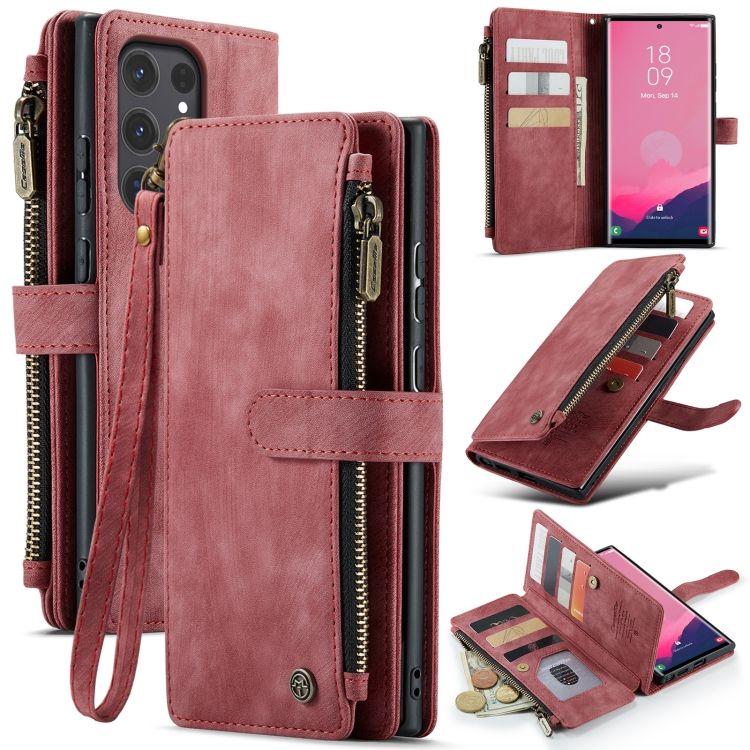 Multifunkčné peňaženkové puzdro CaseMe červené – Samsung Galaxy S24 ...