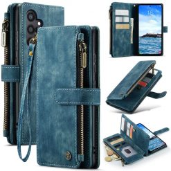 Lacné Kryty | Multifunkčné peňaženkové puzdro CaseMe modré – Samsung Galaxy S24+ (S24 Plus) | Lacné Kryty