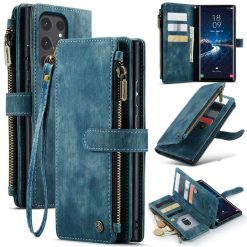 Multifunkčné peňaženkové puzdro CaseMe modré – Samsung Galaxy S24 Ultra | Lacné Kryty Lacné Kryty | Multifunkčné peňaženkové puzdro CaseMe modré – Samsung Galaxy S24 Ultra | Lacné Kryty