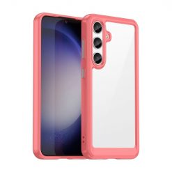 Lacné Kryty | Ochranný kryt Colorful Acrylic case červený – Samsung Galaxy S24+ (S24 Plus) | Lacné Kryty