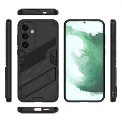 Lacné Kryty | Odolný Kryt Punk armor case čierny – Samsung Galaxy S24+ (S24 Plus) | Lacné Kryty