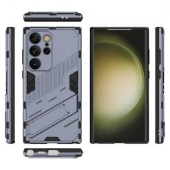 Lacné Kryty | Odolný Kryt Punk armor case sivý – Samsung Galaxy S24 Ultra | Lacné Kryty