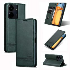 Lacné Kryty | Peňaženkové puzdro AZNS book case zelené – Xiaomi Redmi 13C / Xiaomi Poco C65 | Lacné Kryty