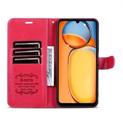 Lacné Kryty | Peňaženkové puzdro AZNS Sheepskin Texture červené – Xiaomi Redmi 13C / Xiaomi Poco C65 | Lacné Kryty