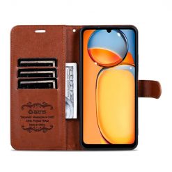 Lacné Kryty | Peňaženkové puzdro AZNS Sheepskin Texture hnedé – Xiaomi Redmi 13C / Xiaomi Poco C65 | Lacné Kryty
