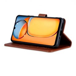 Lacné Kryty | Peňaženkové puzdro AZNS Sheepskin Texture hnedé – Xiaomi Redmi 13C / Xiaomi Poco C65 | Lacné Kryty