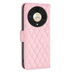 Lacné Kryty | Peňaženkové puzdro Diamond Skin case ružové – Honor Magic 6 Lite | Lacné Kryty