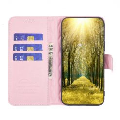 Lacné Kryty | Peňaženkové puzdro Diamond Skin case ružové – Honor Magic 6 Lite | Lacné Kryty