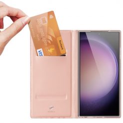Lacné Kryty | Peňaženkové puzdro Dux Ducis Skin Pro ružové – Samsung Galaxy S24 Ultra | Lacné Kryty