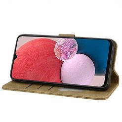 Lacné Kryty | Peňaženkové puzdro Embossing Pattern Mačka hnedé – Samsung Galaxy A15 4G/5G | Lacné Kryty
