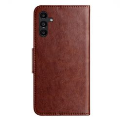 Peňaženkové puzdro Embossing Pattern Motýľ a kvet hnedé – Samsung Galaxy A05s | Lacné Kryty Lacné Kryty | Peňaženkové puzdro Embossing Pattern Motýľ a kvet hnedé – Samsung Galaxy A05s | Lacné Kryty