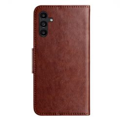 Peňaženkové puzdro Embossing Pattern Motýľ a kvet hnedé – Samsung Galaxy A15 4G/5G | Lacné Kryty Lacné Kryty | Peňaženkové puzdro Embossing Pattern Motýľ a kvet hnedé – Samsung Galaxy A15 4G/5G | Lacné Kryty
