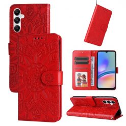 Peňaženkové puzdro Embossing Pattern Slnečnica červené – Samsung Galaxy A05s | Lacné Kryty Lacné Kryty | Peňaženkové puzdro Embossing Pattern Slnečnica červené – Samsung Galaxy A05s | Lacné Kryty