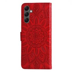 Peňaženkové puzdro Embossing Pattern Slnečnica červené – Samsung Galaxy A25 5G | Lacné Kryty Lacné Kryty | Peňaženkové puzdro Embossing Pattern Slnečnica červené – Samsung Galaxy A25 5G | Lacné Kryty