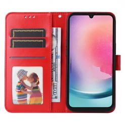 Peňaženkové puzdro Embossing Pattern Slnečnica červené – Samsung Galaxy A25 5G | Lacné Kryty Lacné Kryty | Peňaženkové puzdro Embossing Pattern Slnečnica červené – Samsung Galaxy A25 5G | Lacné Kryty