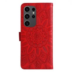 Peňaženkové puzdro Embossing Pattern Slnečnica červené – Samsung Galaxy S24 Ultra | Lacné Kryty Lacné Kryty | Peňaženkové puzdro Embossing Pattern Slnečnica červené – Samsung Galaxy S24 Ultra | Lacné Kryty