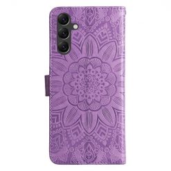 Peňaženkové puzdro Embossing Pattern Slnečnica fialové – Samsung Galaxy A15 4G/5G | Lacné Kryty Lacné Kryty | Peňaženkové puzdro Embossing Pattern Slnečnica fialové – Samsung Galaxy A15 4G/5G | Lacné Kryty