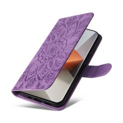 Peňaženkové puzdro Embossing Pattern Slnečnica fialové – Xiaomi Redmi Note 13 Pro+ 5G | Lacné Kryty Lacné Kryty | Peňaženkové puzdro Embossing Pattern Slnečnica fialové – Xiaomi Redmi Note 13 Pro+ 5G | Lacné Kryty
