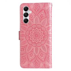Lacné Kryty | Peňaženkové puzdro Embossing Pattern Slnečnica ružové – Samsung Galaxy A05s | Lacné Kryty