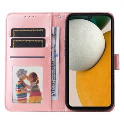 Peňaženkové puzdro Embossing Pattern Slnečnica ružové – Samsung Galaxy A15 4G/5G | Lacné Kryty Lacné Kryty | Peňaženkové puzdro Embossing Pattern Slnečnica ružové – Samsung Galaxy A15 4G/5G | Lacné Kryty