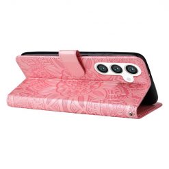 Peňaženkové puzdro Embossing Pattern Slnečnica ružové – Samsung Galaxy S24+ (S24 Plus) | Lacné Kryty Lacné Kryty | Peňaženkové puzdro Embossing Pattern Slnečnica ružové – Samsung Galaxy S24+ (S24 Plus) | Lacné Kryty