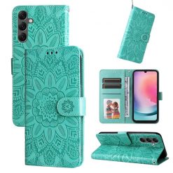 Peňaženkové puzdro Embossing Pattern Slnečnica zelené – Samsung Galaxy A25 5G | Lacné Kryty Lacné Kryty | Peňaženkové puzdro Embossing Pattern Slnečnica zelené – Samsung Galaxy A25 5G | Lacné Kryty