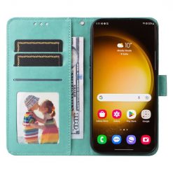 Peňaženkové puzdro Embossing Pattern Slnečnica zelené – Samsung Galaxy S24 Ultra | Lacné Kryty Lacné Kryty | Peňaženkové puzdro Embossing Pattern Slnečnica zelené – Samsung Galaxy S24 Ultra | Lacné Kryty