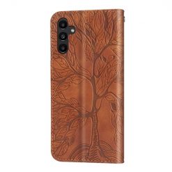 Peňaženkové puzdro Embossing Pattern Strom hnedé – Samsung Galaxy A25 5G | Lacné Kryty Lacné Kryty | Peňaženkové puzdro Embossing Pattern Strom hnedé – Samsung Galaxy A25 5G | Lacné Kryty