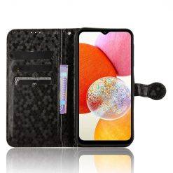 Peňaženkové puzdro Honeycomb Dot Texture Case čierne – Samsung Galaxy A15 4G/5G | Lacné Kryty Lacné Kryty | Peňaženkové puzdro Honeycomb Dot Texture Case čierne – Samsung Galaxy A15 4G/5G | Lacné Kryty