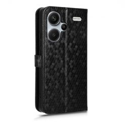 Lacné Kryty | Peňaženkové puzdro Honeycomb Dot Texture Case čierne – Xiaomi Redmi Note 13 Pro+ 5G | Lacné Kryty