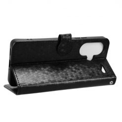 Lacné Kryty | Peňaženkové puzdro Honeycomb Dot Texture Case čierne – Xiaomi Redmi Note 13 Pro+ 5G | Lacné Kryty