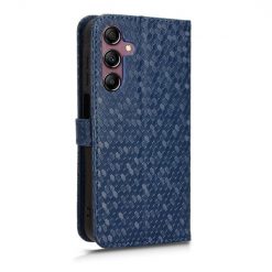 Lacné Kryty | Peňaženkové puzdro Honeycomb Dot Texture Case modré – Samsung Galaxy A15 4G/5G | Lacné Kryty
