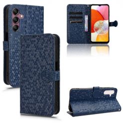 Lacné Kryty | Peňaženkové puzdro Honeycomb Dot Texture Case modré – Samsung Galaxy A15 4G/5G | Lacné Kryty
